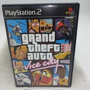 Sony Playstation 2 Grand Theft Auto Vice City Video Game 2002 Cars Action